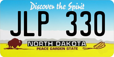 ND license plate JLP330