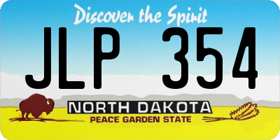 ND license plate JLP354