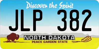 ND license plate JLP382