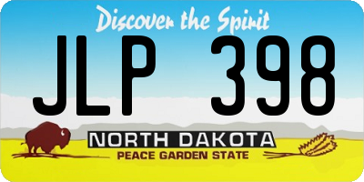 ND license plate JLP398