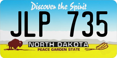 ND license plate JLP735