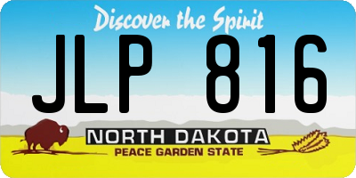 ND license plate JLP816