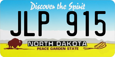 ND license plate JLP915