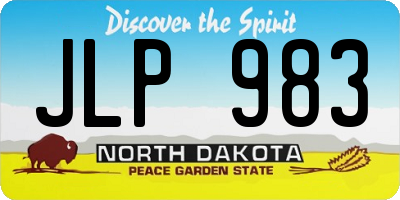 ND license plate JLP983