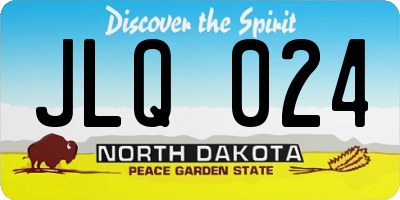 ND license plate JLQ024