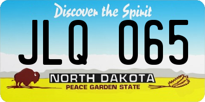 ND license plate JLQ065