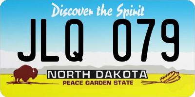 ND license plate JLQ079