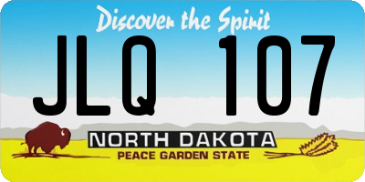 ND license plate JLQ107