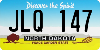 ND license plate JLQ147