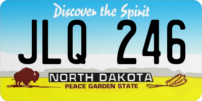 ND license plate JLQ246