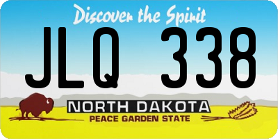 ND license plate JLQ338