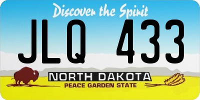 ND license plate JLQ433