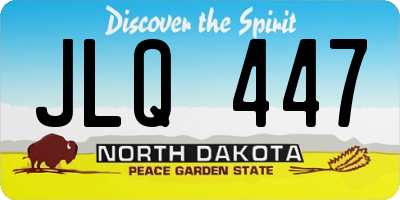 ND license plate JLQ447