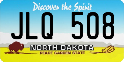 ND license plate JLQ508