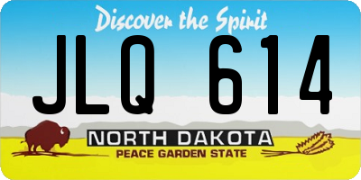 ND license plate JLQ614