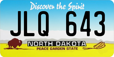 ND license plate JLQ643
