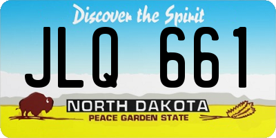 ND license plate JLQ661