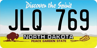 ND license plate JLQ769
