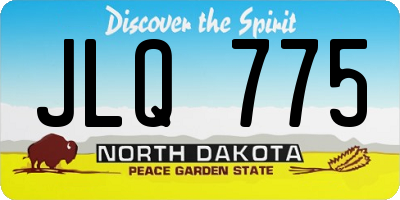 ND license plate JLQ775
