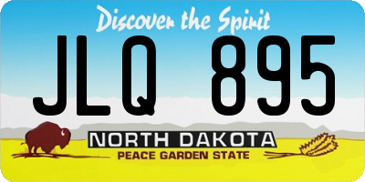 ND license plate JLQ895