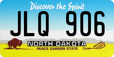 ND license plate JLQ906