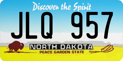 ND license plate JLQ957