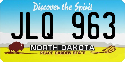 ND license plate JLQ963