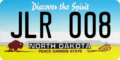 ND license plate JLR008