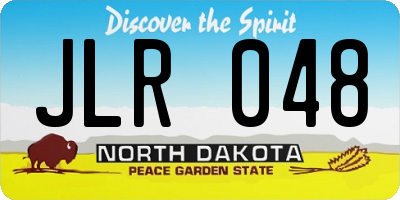 ND license plate JLR048
