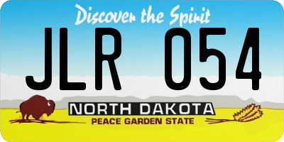 ND license plate JLR054