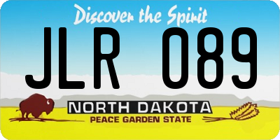 ND license plate JLR089