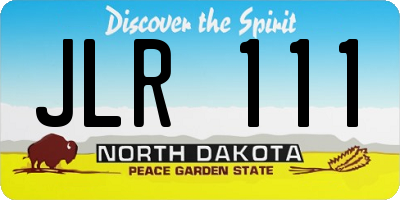 ND license plate JLR111