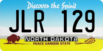ND license plate JLR129