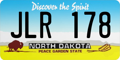 ND license plate JLR178