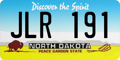 ND license plate JLR191