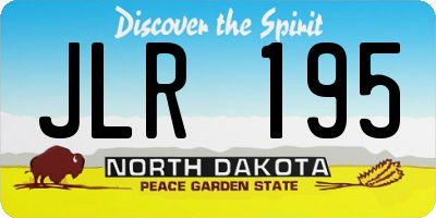 ND license plate JLR195