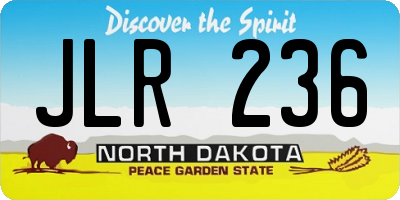 ND license plate JLR236