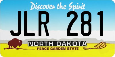 ND license plate JLR281