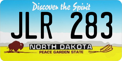 ND license plate JLR283