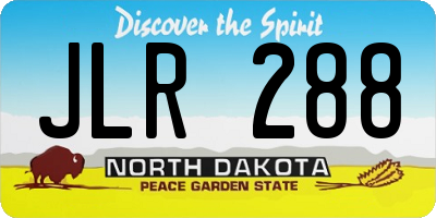 ND license plate JLR288