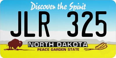 ND license plate JLR325