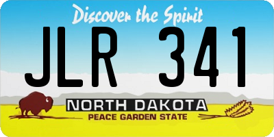 ND license plate JLR341