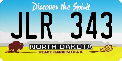 ND license plate JLR343