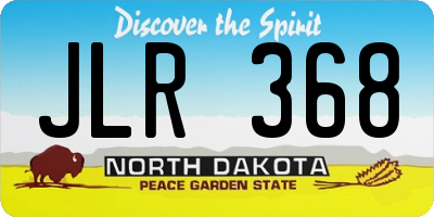 ND license plate JLR368
