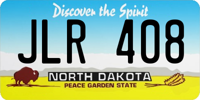 ND license plate JLR408