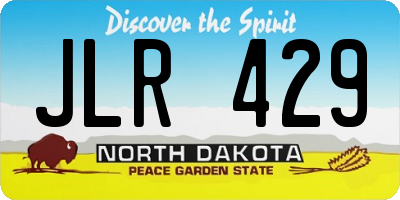ND license plate JLR429