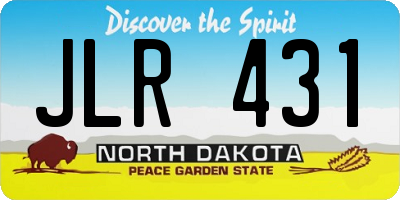 ND license plate JLR431