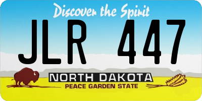 ND license plate JLR447
