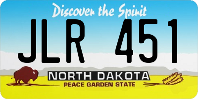 ND license plate JLR451