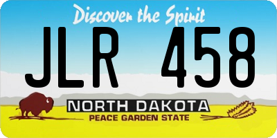 ND license plate JLR458